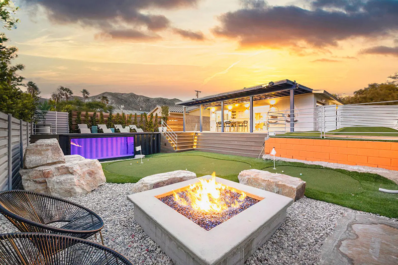 Modpool container swimming pool at California outdoor living space