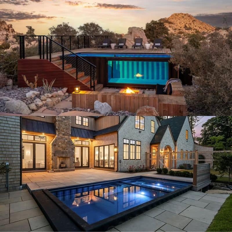 Comparison of above ground and inground shipping container pool installations